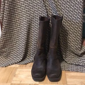 Katherine Distressed Motorcycle Boots